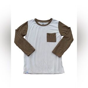 George Hats Size 6-7 Gobble Gobble Tan Bamboo Long Sleeve Pocket Tee